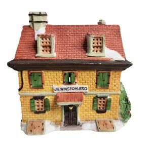 Lemax Dickensvale J.E. Winston, ESQ Christmas Holiday Lighted Building 1993